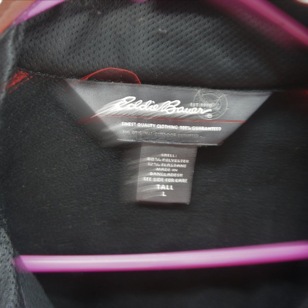 Eddie Bauer Red Soft Shell Jacket Size L Tall - image 3